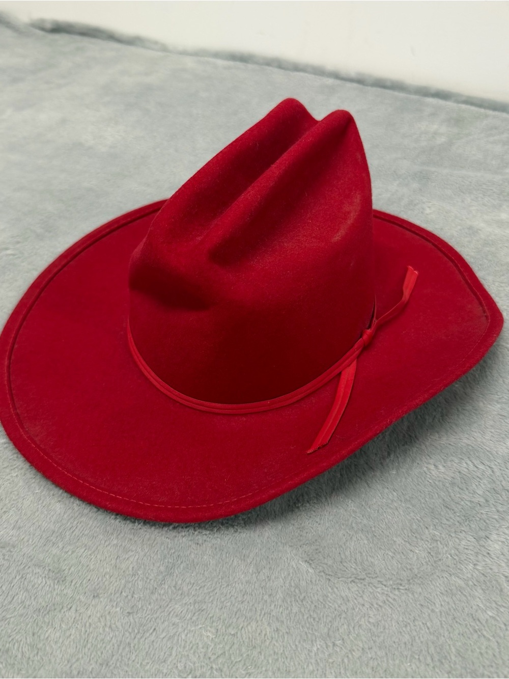 Vintage Bailey Ranger Western Cowboy Hat 100% Wool Men's Small Red Made In USA